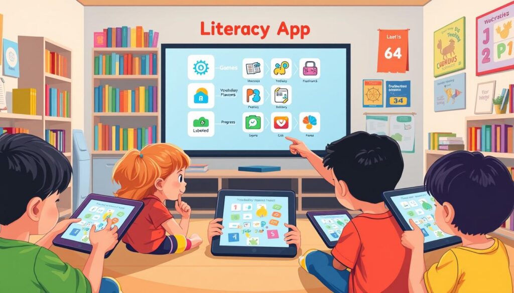 Características dos aplicativos de alfabetização