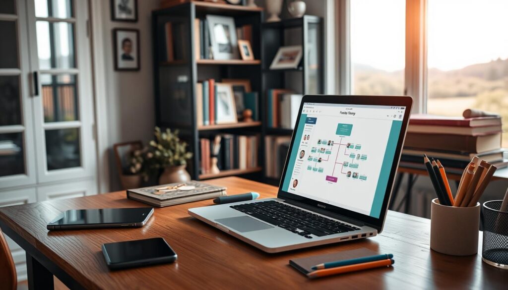 guia instalação aplicativos história familiar