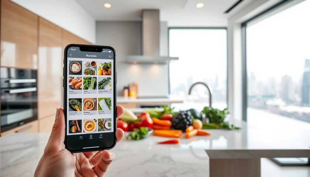 inovação na cozinha com aplicativos