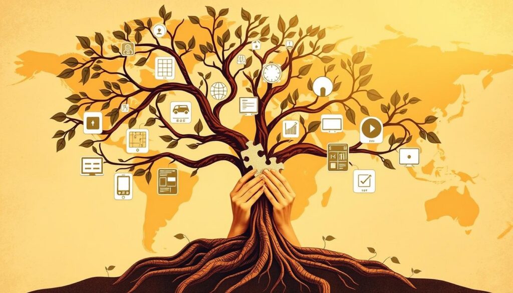 integração ferramentas história familiar