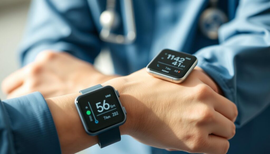 sincronização wearables pressão arterial