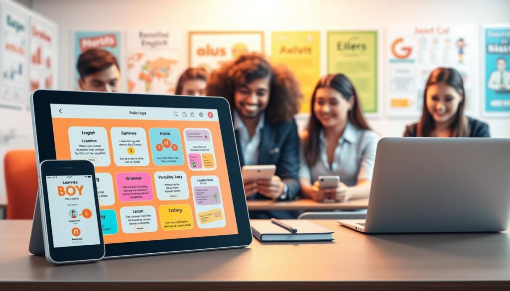 Métodos de ensino em aplicativos de inglês