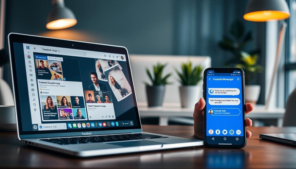 apps grupos mensagens facebook