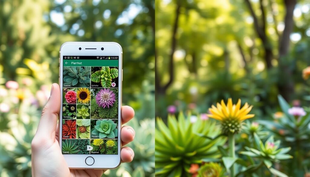 comparação aplicativos identificar plantas