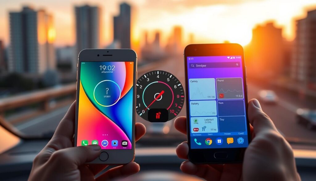 comparativo ios android velocímetro