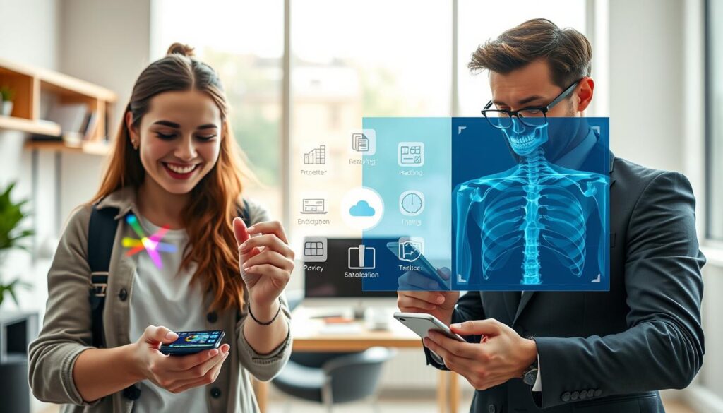 comparação aplicativos raio-x entretenimento profissional