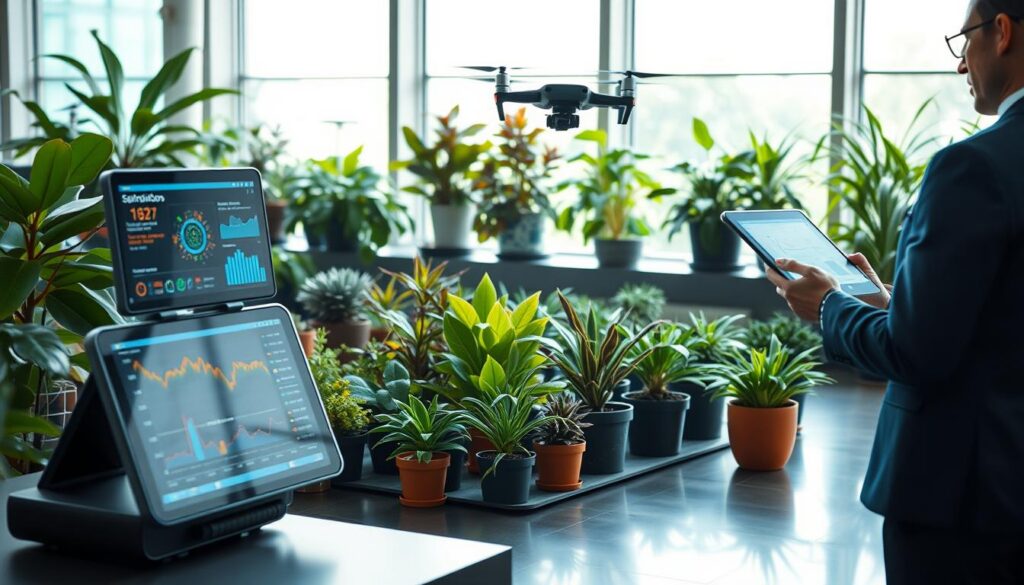 funcionalidades avançadas monitoramento plantas