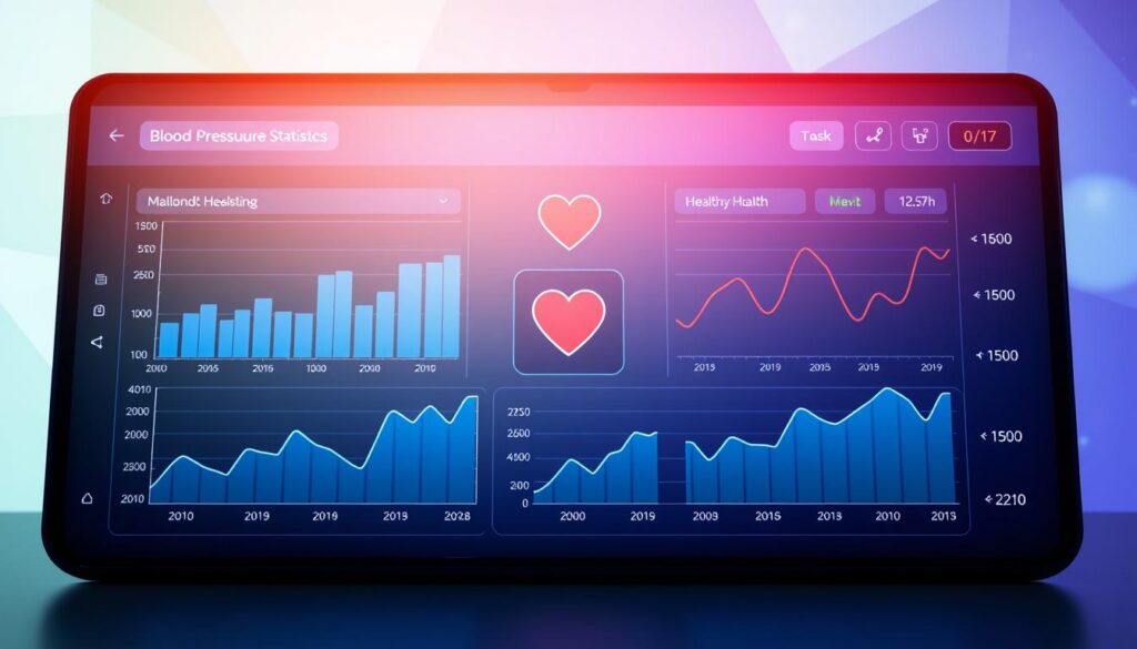 gráficos estatísticas pressão arterial