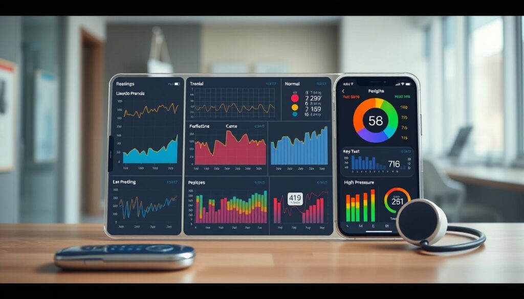 gráficos pressão arterial interativos