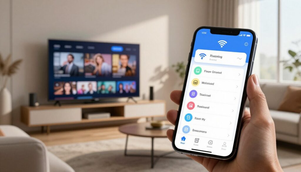 Configuração de rede Wi-Fi para transmissão Configuração de rede Wi-Fi para transmissão