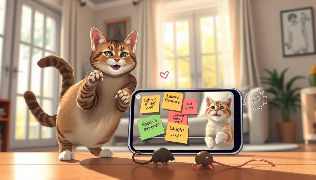 benefícios de vídeos engraçados de gatos