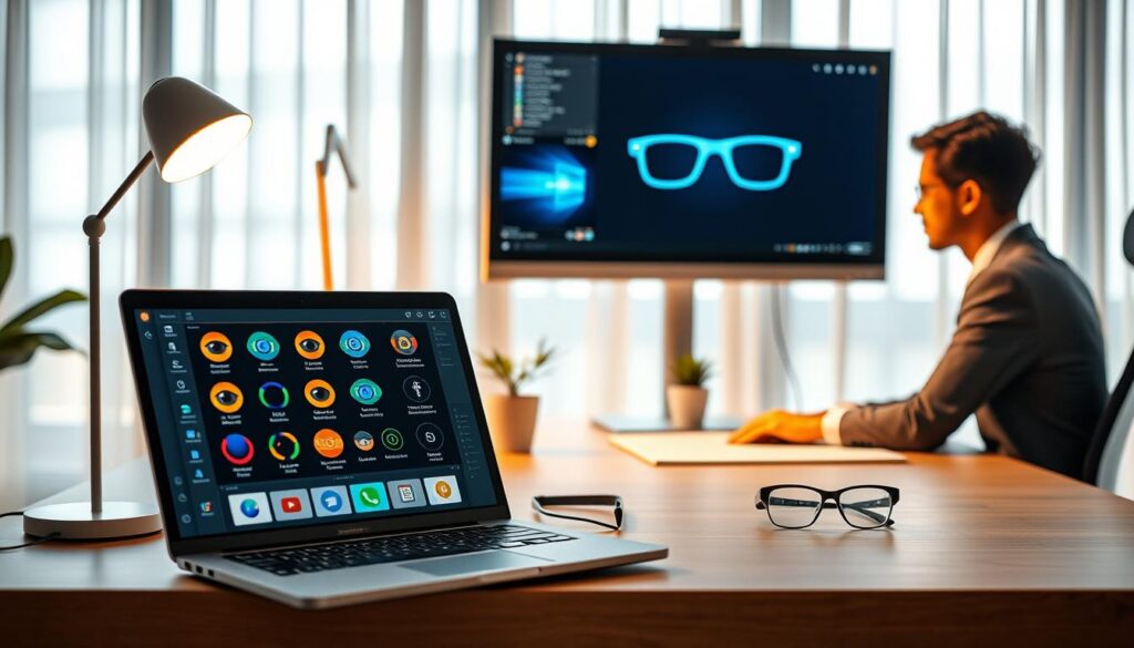 funcionalidades reduzir fadiga ocular