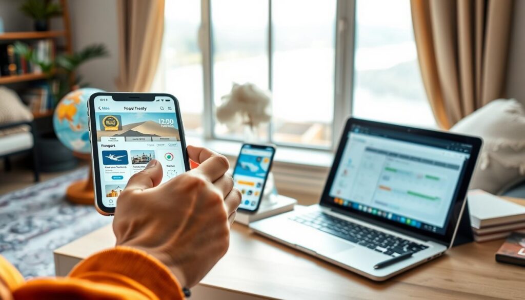 integração de apps para viagem econômica