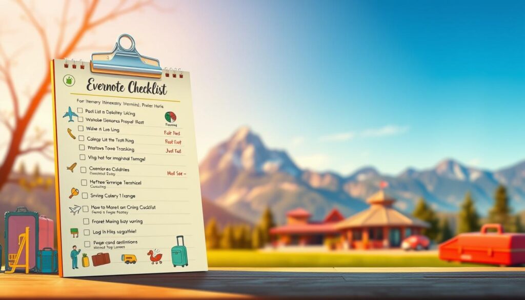recursos extras evernote checklist viagem