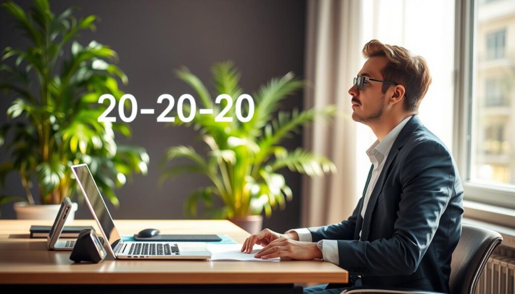 regra 20-20-20 pausas visuais