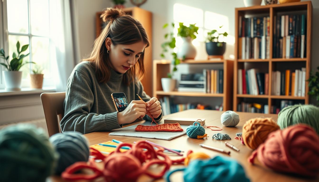 Descubra como fazer crochê com tutoriais fáceis no celular
