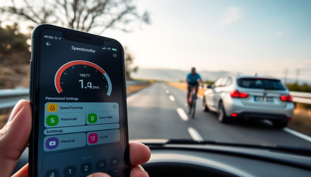 configurações personalização app velocidade