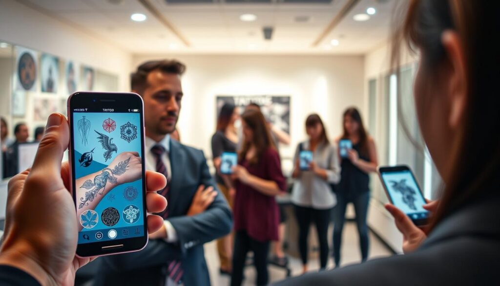 funcionalidades de visualização de tatuagem funcionalidades de visualização de tatuagem