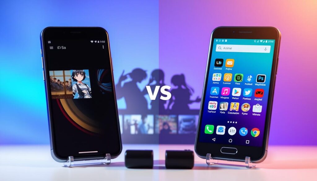 Comparativo: iOS vs Android para Apps de Animes