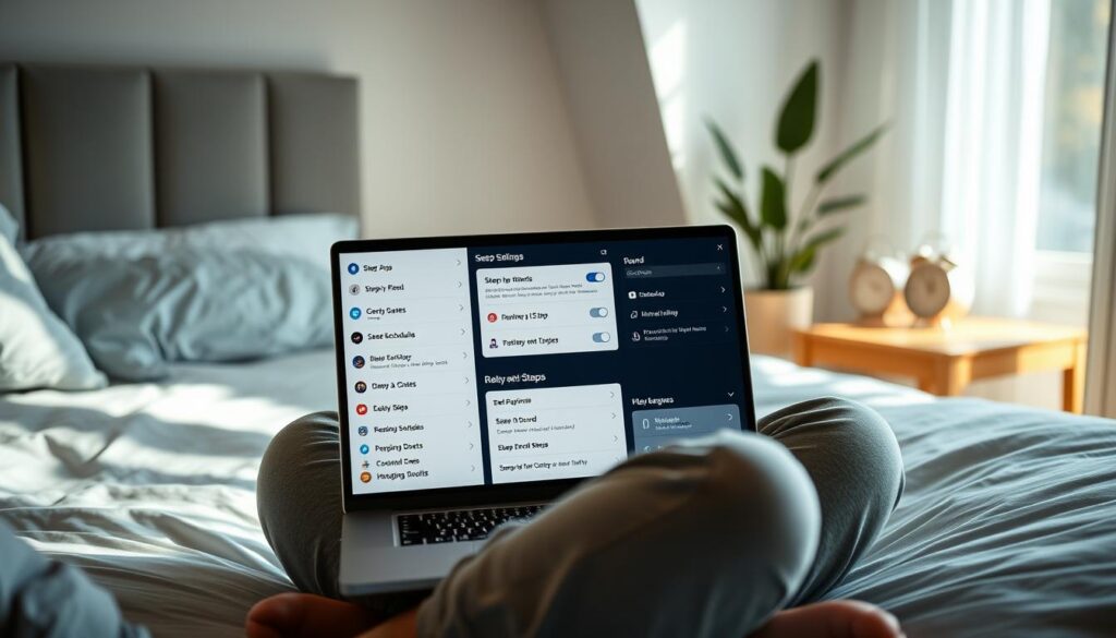 configurar apps de sono