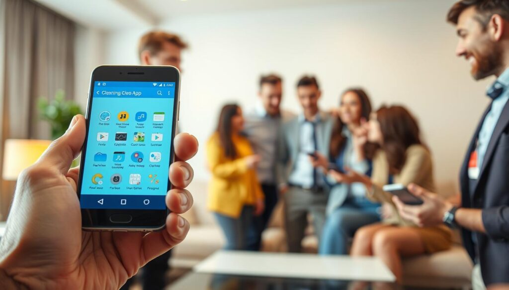 funcionalidades do app para limpar celular