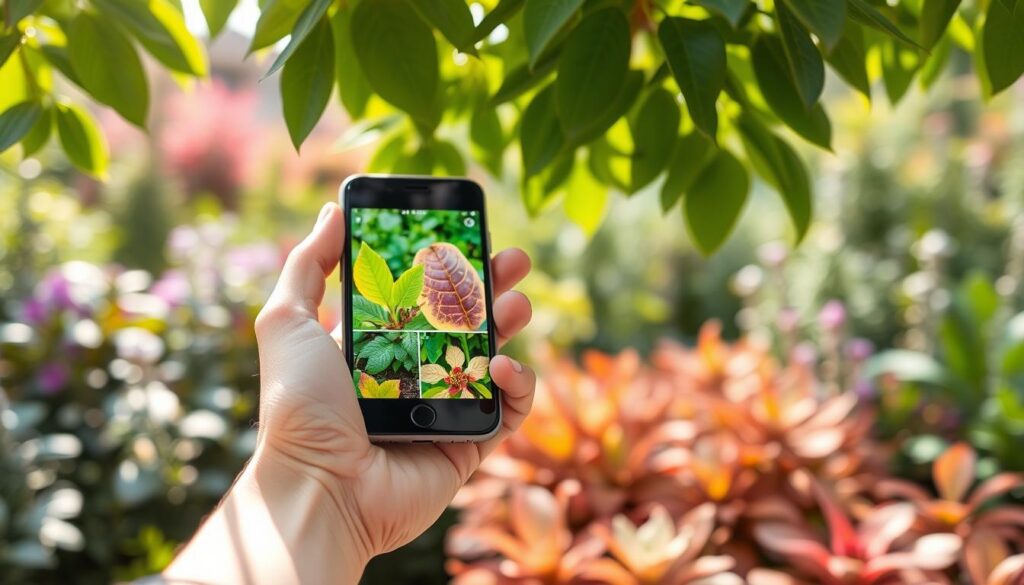 Identificação de plantas com celular