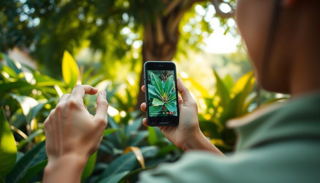 Identificação de plantas com celular